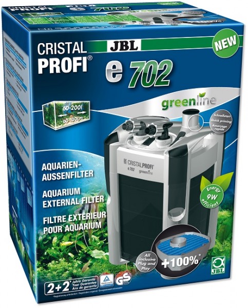 JBL CristalProfi e702 greenline - Außenfilter für Aquarien von 60-200 Litern.