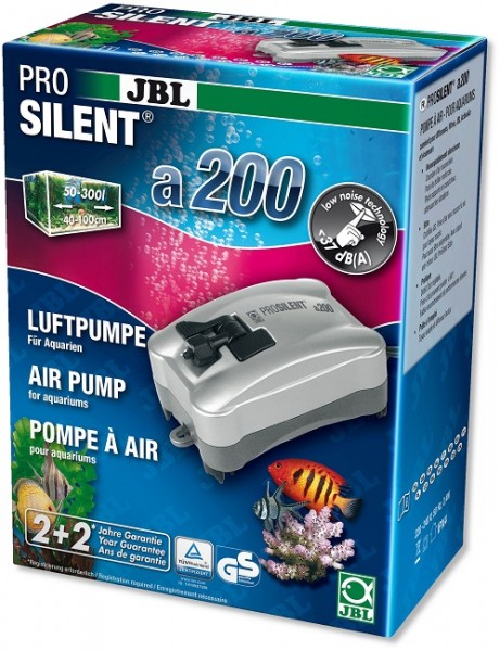 JBL ProSilent a200 - Luftpumpe für Süß- und Meerwasser-Aquarien von 50 - 300 l