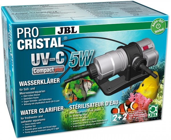 JBL PROCRISTAL UV-C Compact plus 5 W - Kompakter UV-C Wasserklärer gegen Wassertrübungen.