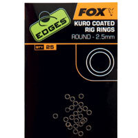 FOX EDGES  Kuro Coated Rig Rings - 3.2mm Medium