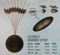 4street Rubber Stop schwarz 9Stück