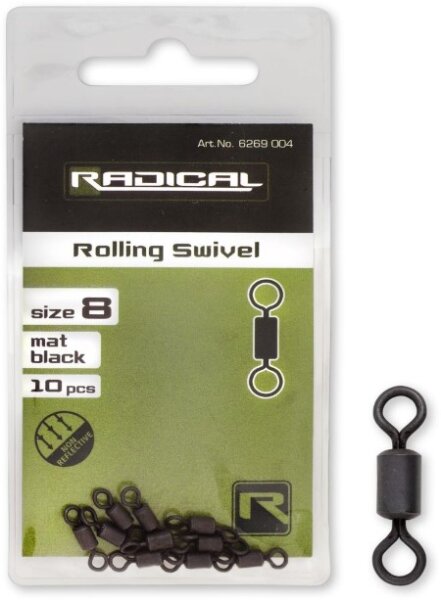 Radical Tönnchenwirbel Mat Black Non Reflective Gr.8 10Stk