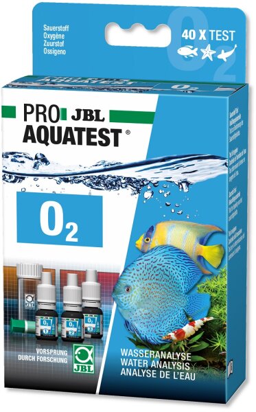 JBL PROAQUATEST O2 Sauerstoff - Schnelltest zur Bestimmung des Sauerstoffgehalts in Süß-/Meerwasser-Aquarien & Teichen