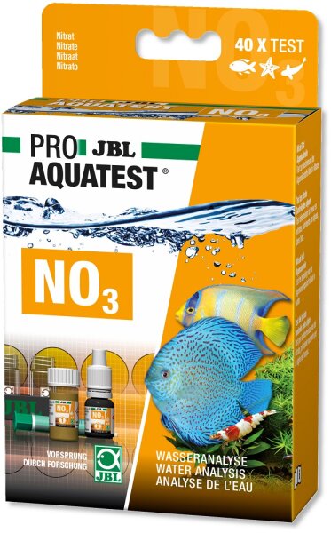 JBL PROAQUATEST NO3 Nitrat - Schnelltest zur Bestimmung des Nitratgehalts in Süß-/Meerwasser-Aquarien & Teichen