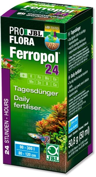 JBL PROFLORA Ferropol 24 - Tages-Pflanzendünger für Süßwasser-Aquarien.