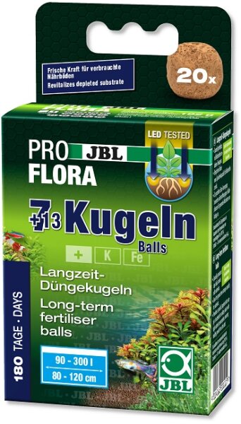 JBL PROFLORA Die 7 + 13 Kugeln - Wurzeldünger für Süßwasser-Aquarien (20 Düngekugeln).