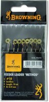 Browning Feeder Method Vorfachhaken Barbless mit Pellet-Band Vorfach 10cm