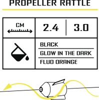 Black Cat Propeller-Rasseln Fluo Orange