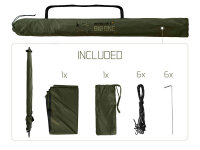 Delphin Regenschirm mit der Seitenwand BigONE CARP 250cm