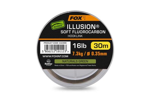 Fox Edges Illusion Soft Fluorocarbon Hooklink 5.5kg  0.30mm  30m