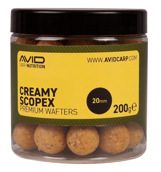 Avid Carp Creamy Scopex Premium Wafters 20mm 200g