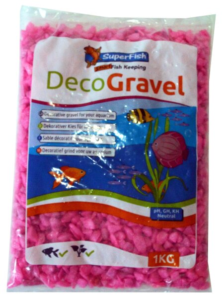SuperFish Deko Kies Neon Pink 1kg