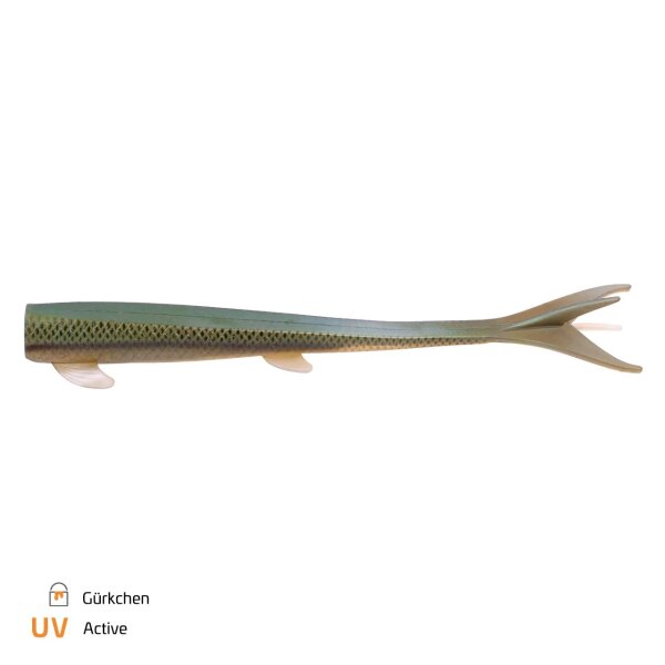 Zeck ZANDER Pelagi Softbait | 20 cm Gürkchen UV Active