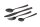 Fox Cookware Black Stainless Cutlery Set