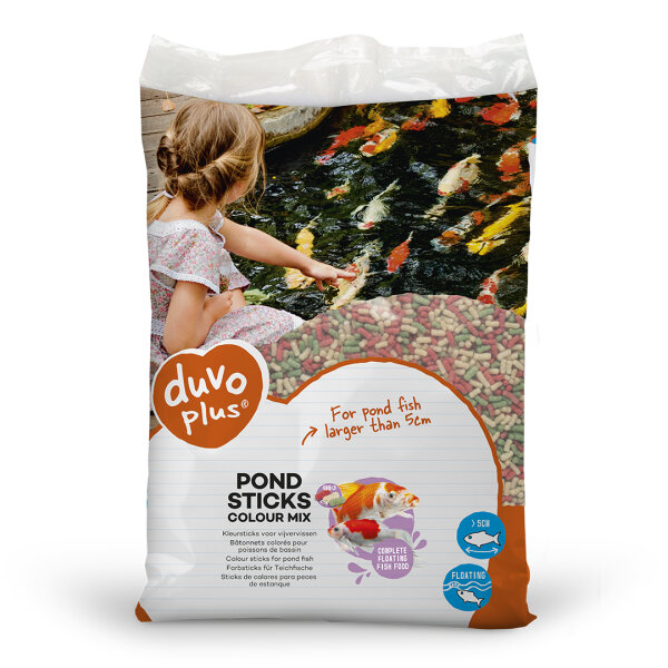 DuvoPlus Teichsticks Farbmischung 15L 4mm Teichfutter
