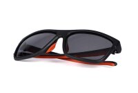 Fox Collection Black Orange Shades - Grey Lens