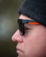 Fox Collection Black Orange Shades - Grey Lens