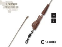 Delphin sCAMO Leadcore+PinC WOODZ/3Stk 1m