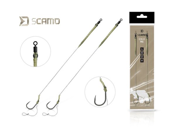 Delphin Rig sCAMO Boilie rig 2Stk 20cm/25lbs